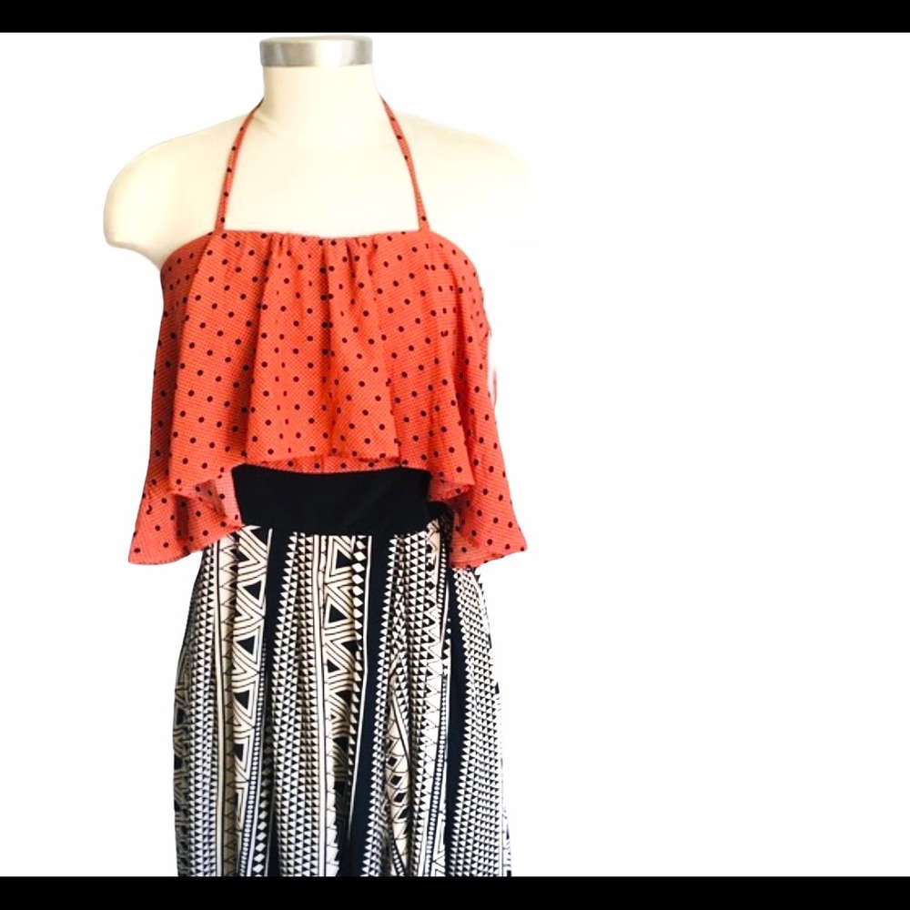 Anthropology Under skies summer halter midi. S